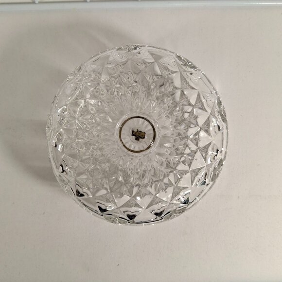 New Kristal Zajecar Vtg 24% Lead Crystal Round Trinket Box W Lid Jewelry Box - Picture 4 of 10